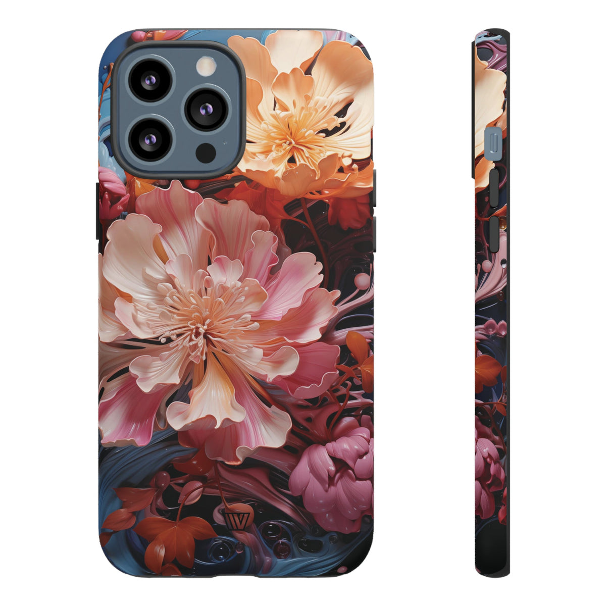 Paint Swirl Flowers Tough Phone Case