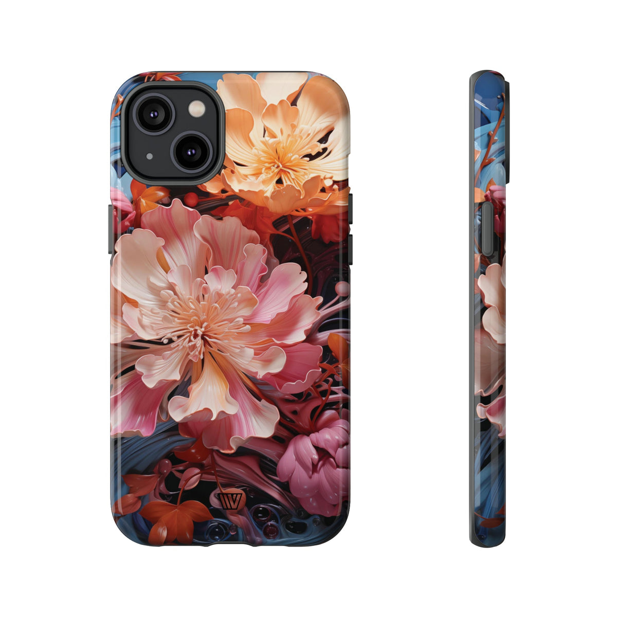 Paint Swirl Flowers Tough Phone Case