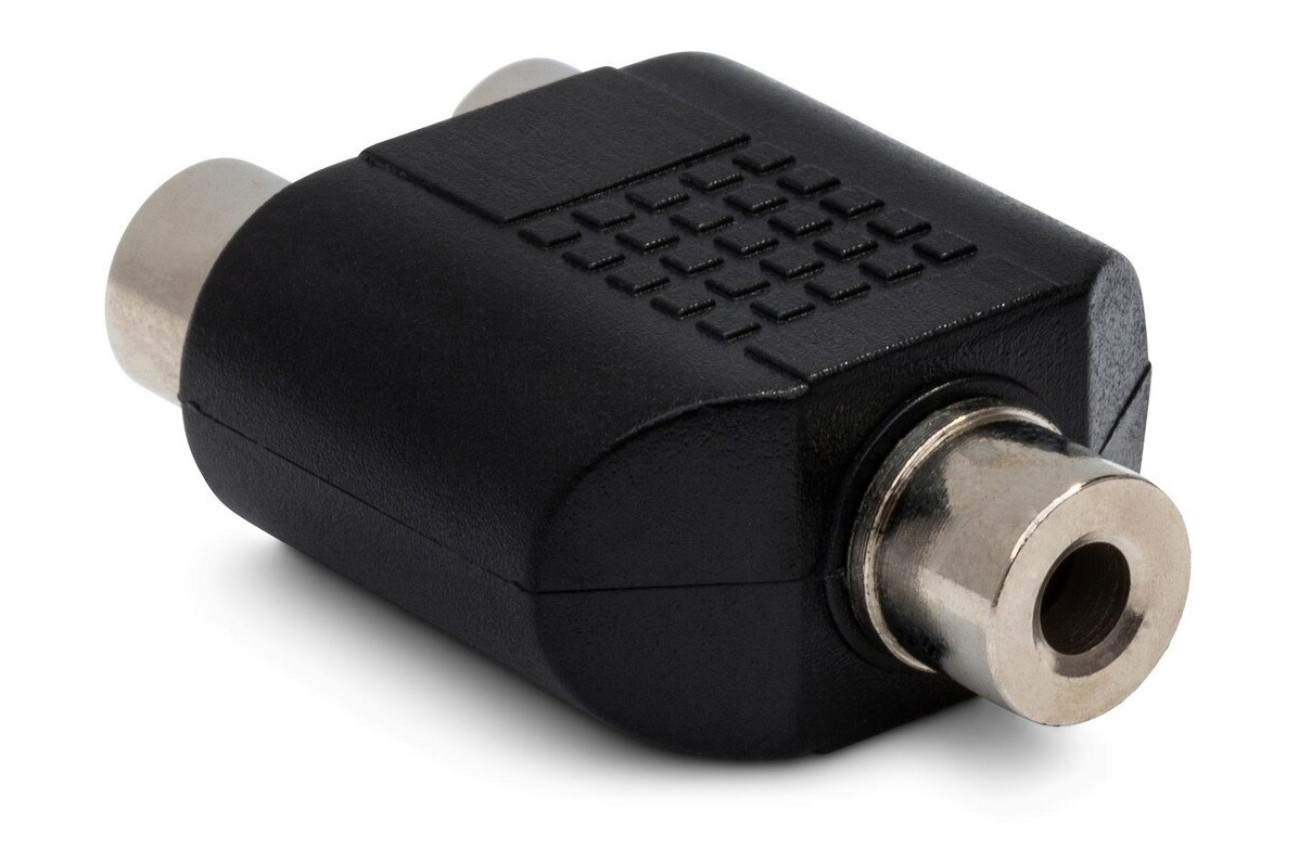 Hosa GRF-341 3.5mm TRS Female to Dual RCA Female Coupler-NEW