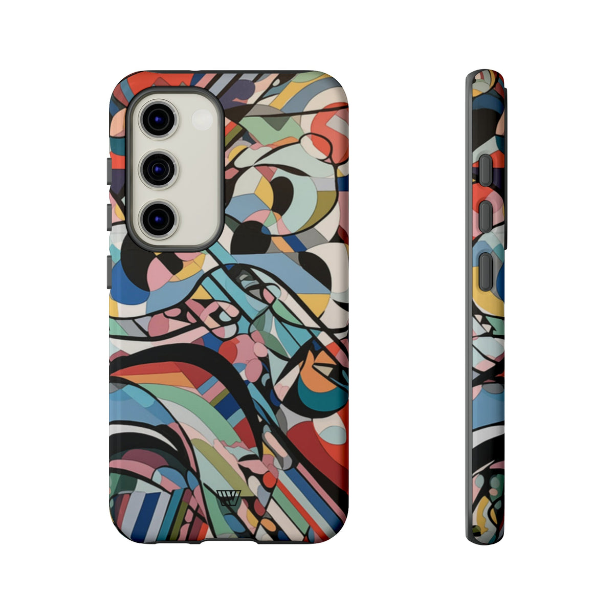 Abstract Mural Tough Phone Case Dual-Layer Protection