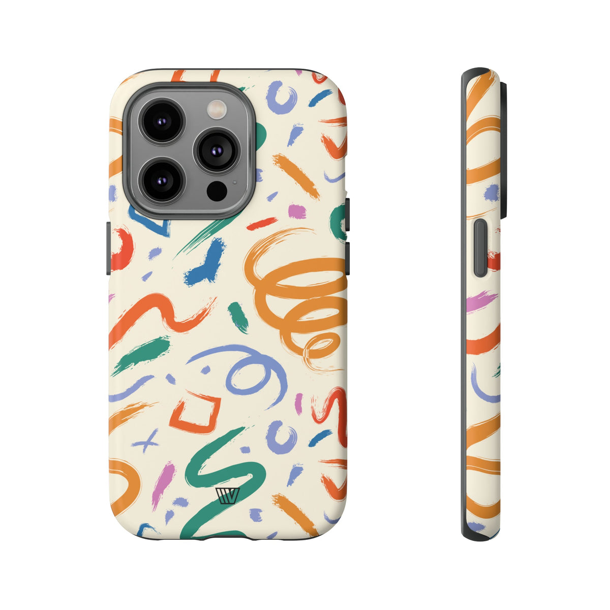 Doodle Brush Strokes Tough Phone Case