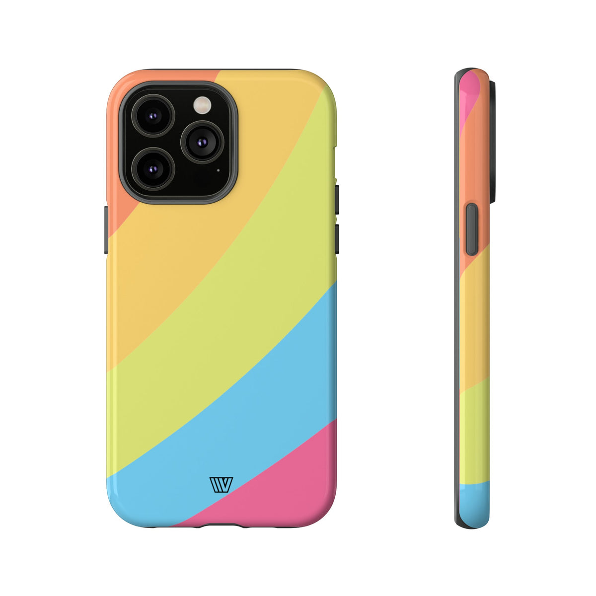 Neon Rainbow Tough Phone Case Dual-Layer Protective Shell