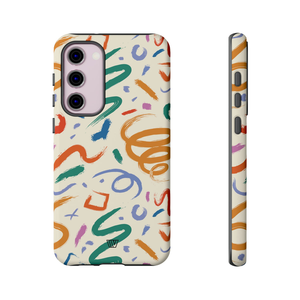 Doodle Brush Strokes Tough Phone Case