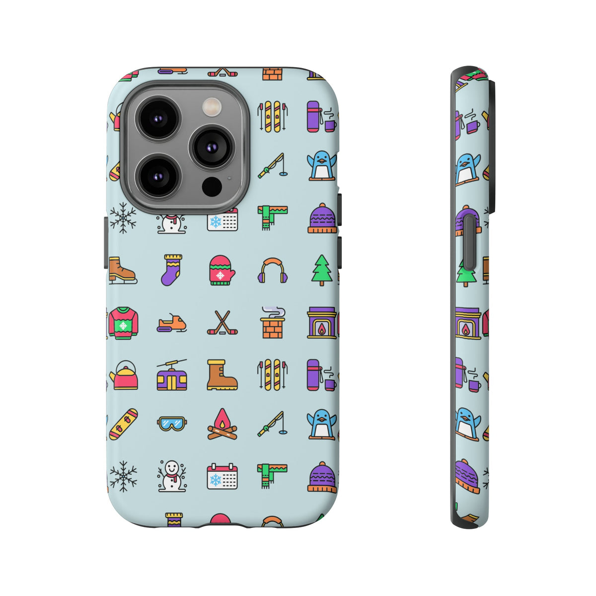 Tough Phone Case Dual-Layer Protective WINTER ICONS