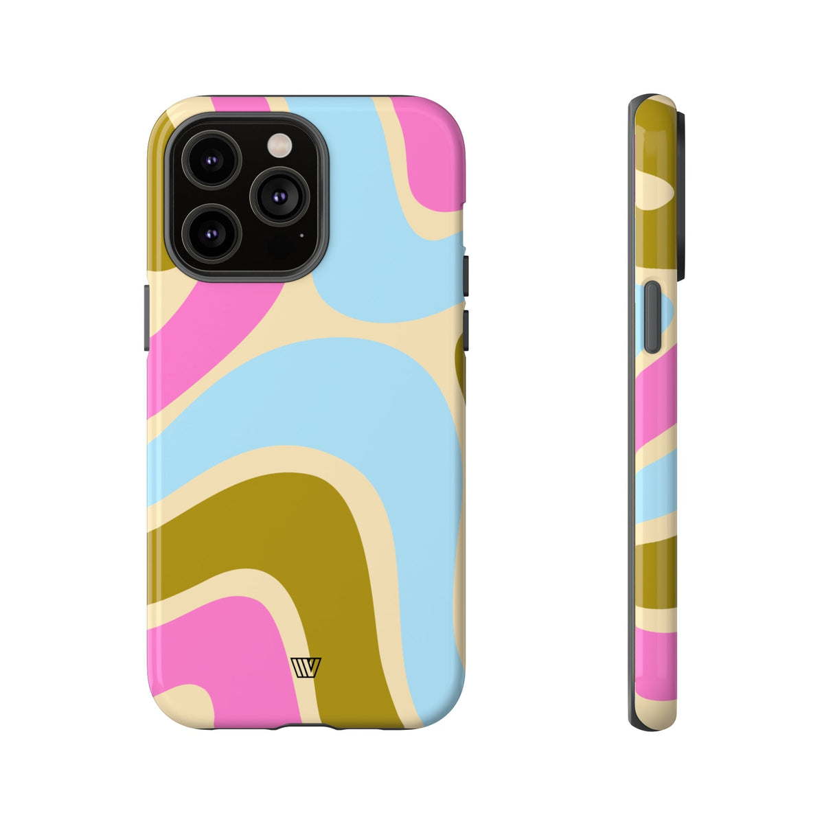 Tough Phone Case Large Groovy Waves Polycarbonate Shell
