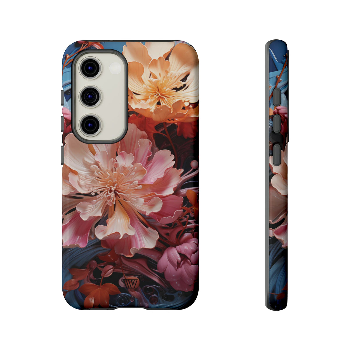 Paint Swirl Flowers Tough Phone Case