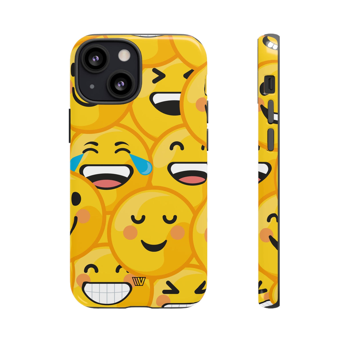 Tough Phone Case Impact-Resistant Dual-Layer Polycarbonate EMOJI FACES