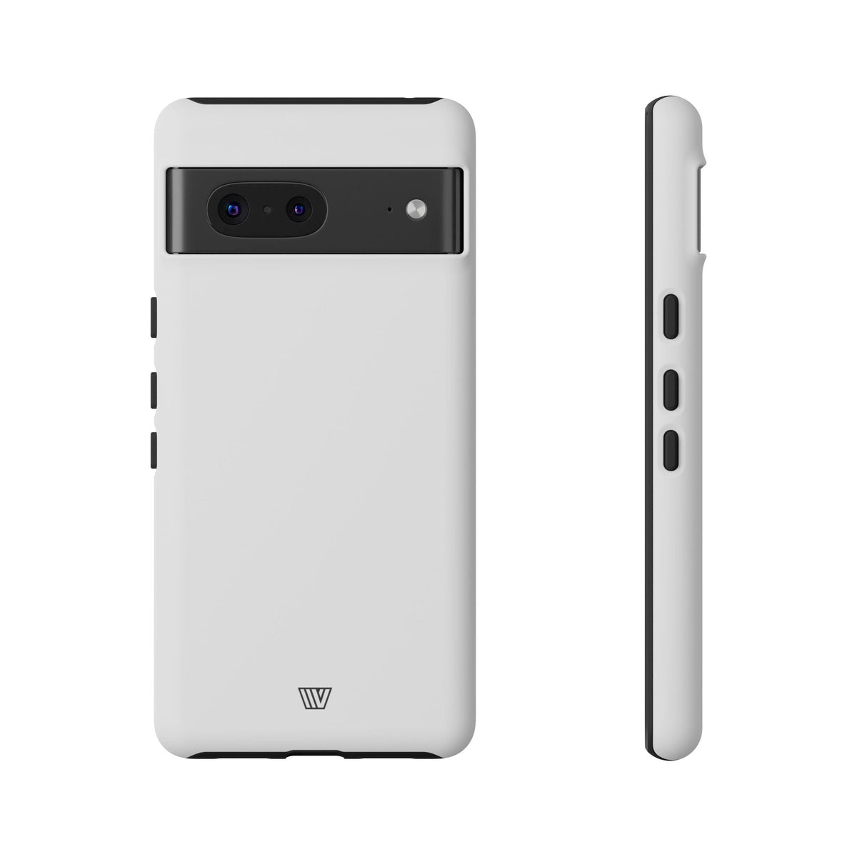 All White Tough Phone Case Protective Dual-Layer Polycarbonate Shell