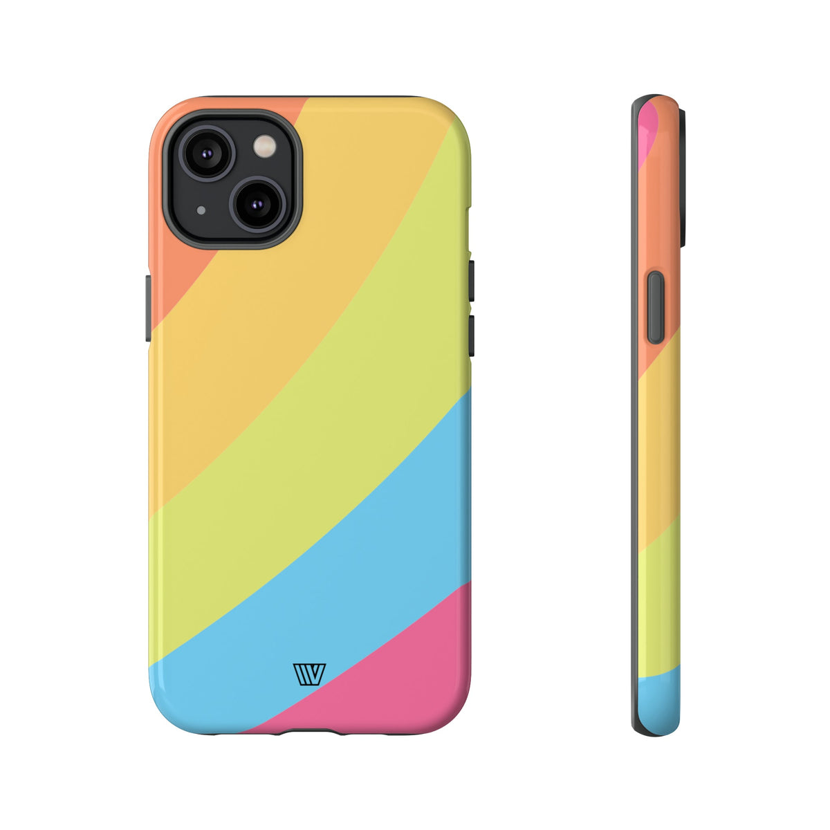 Neon Rainbow Tough Phone Case Dual-Layer Protective Shell