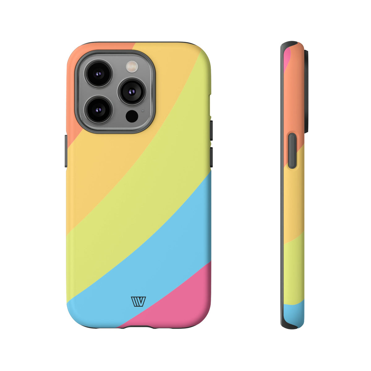 Neon Rainbow Tough Phone Case Dual-Layer Protective Shell