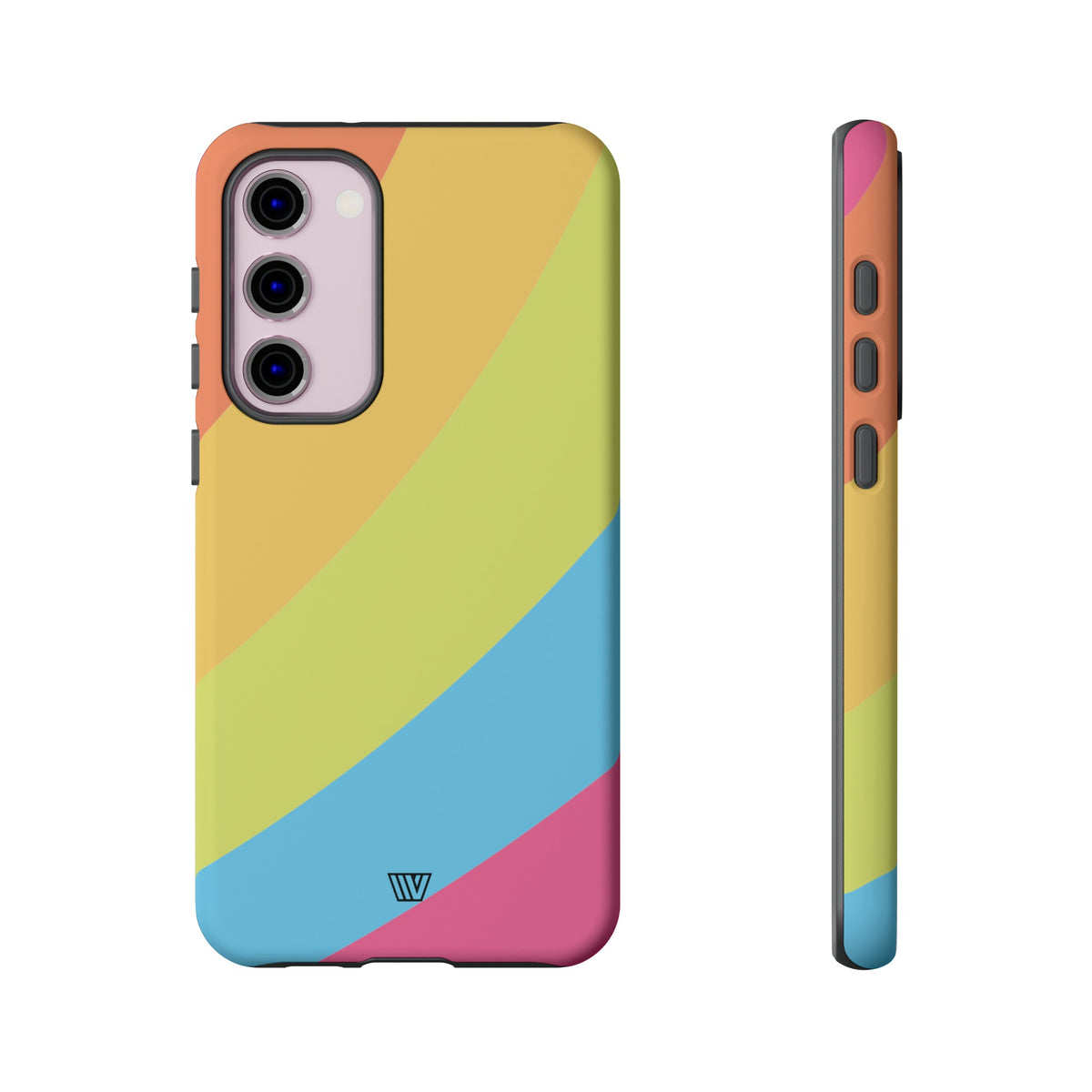 Neon Rainbow Tough Phone Case Dual-Layer Protective Shell
