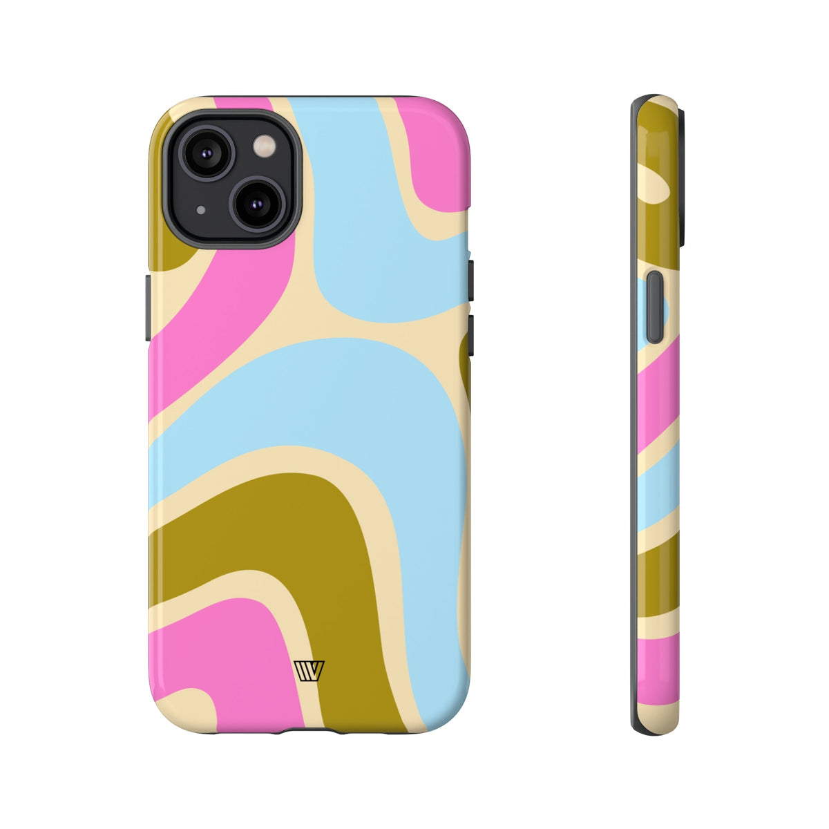 Tough Phone Case Large Groovy Waves Polycarbonate Shell