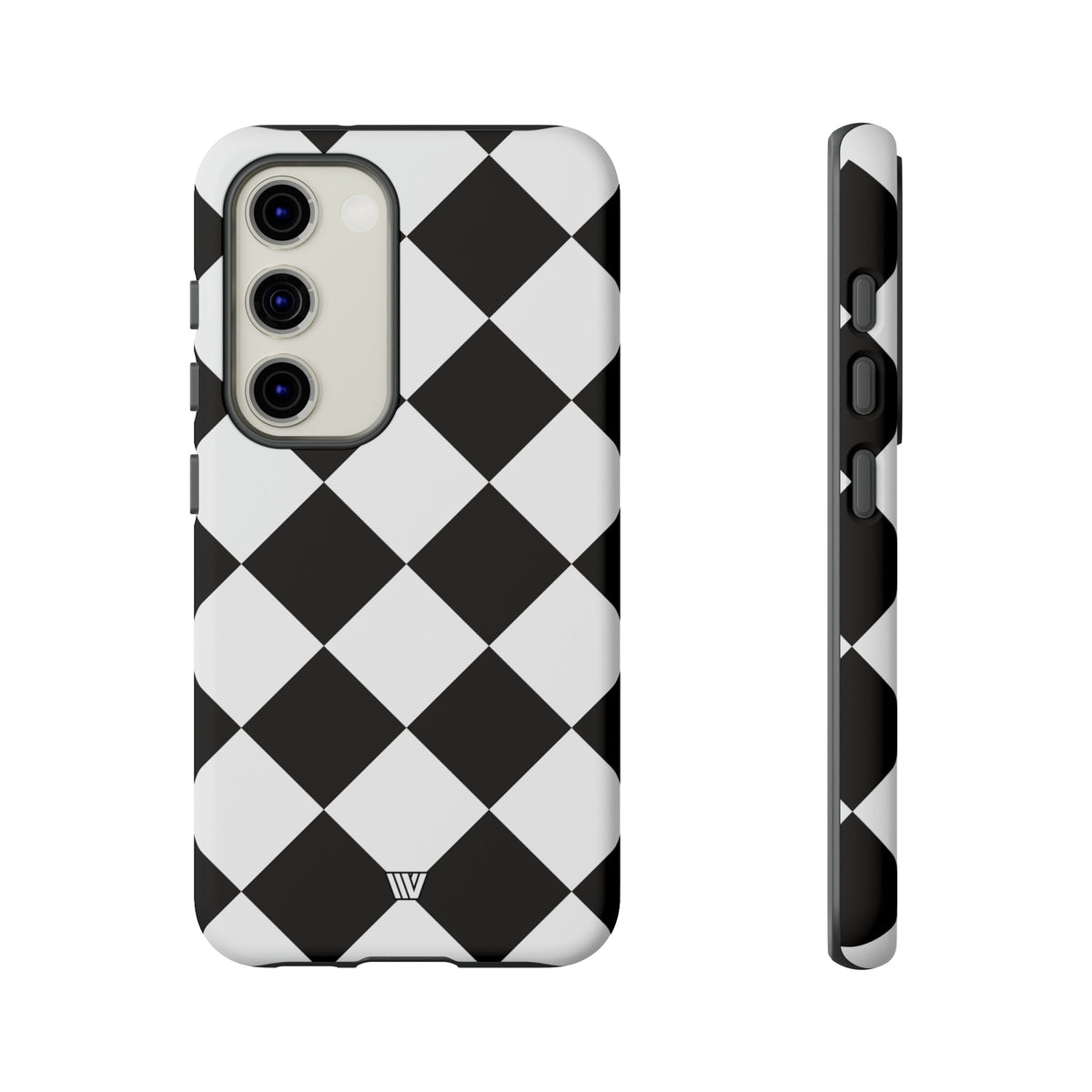 Black & White Diamond Tough Phone Case Dual-layer Protection