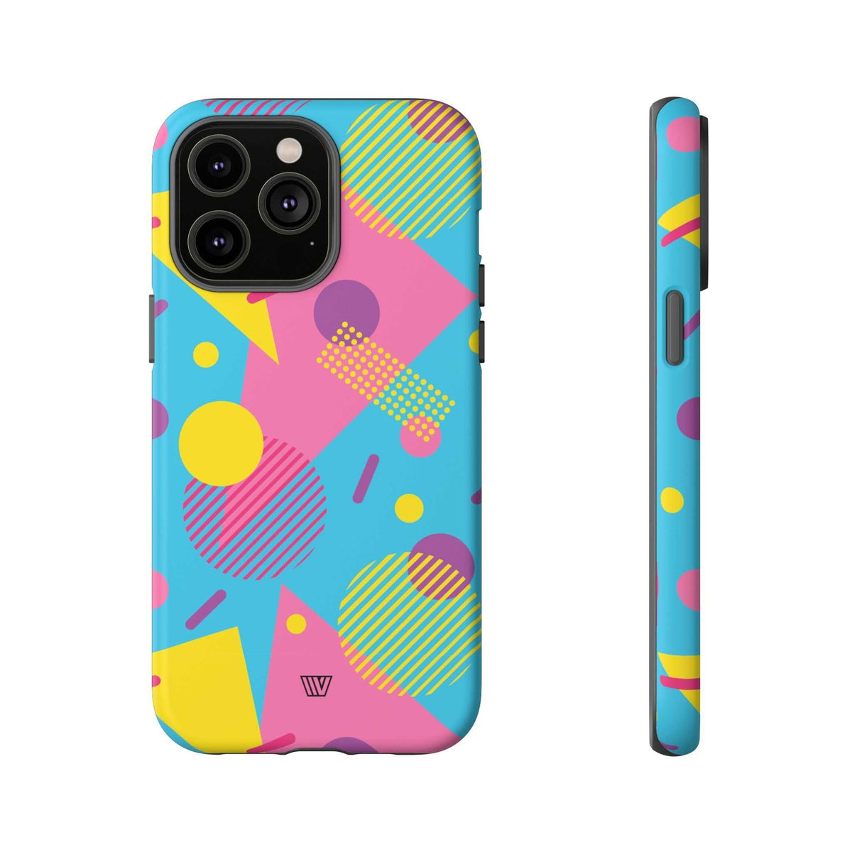 Retro Pattern Light Blue Tough Phone Case