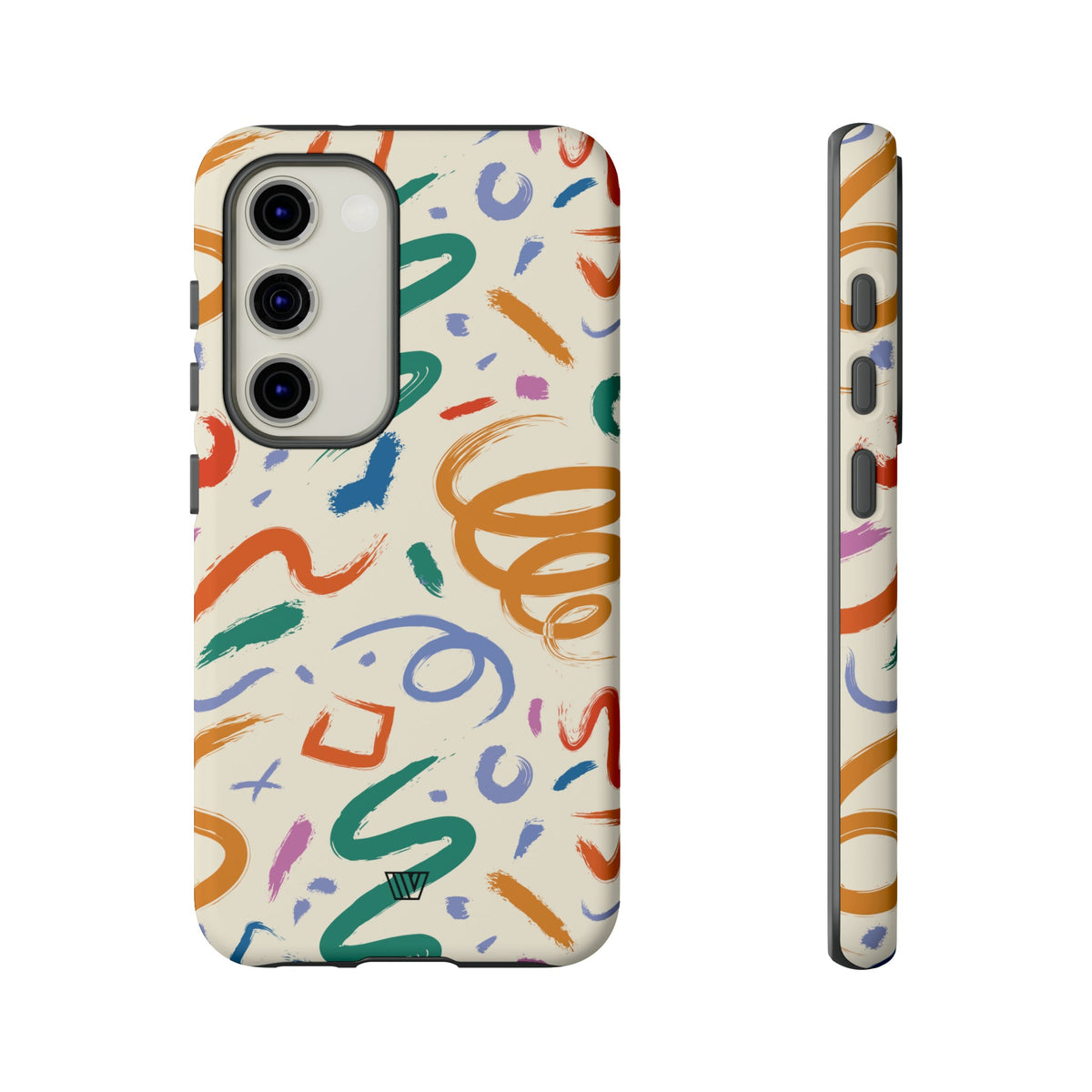 Doodle Brush Strokes Tough Phone Case