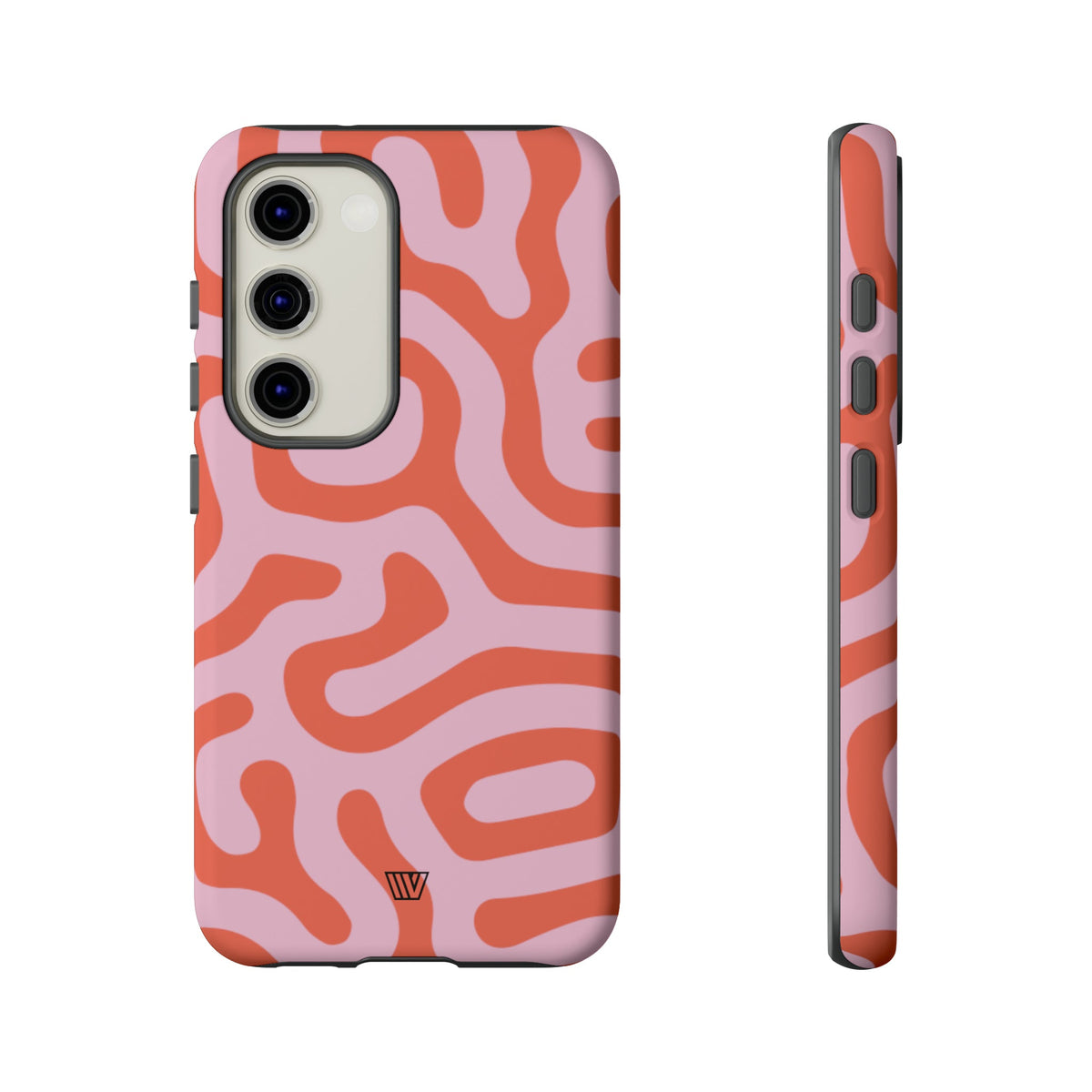 Tough Phone Case Dual-Layer Protection CORAL ORGANIC LINES