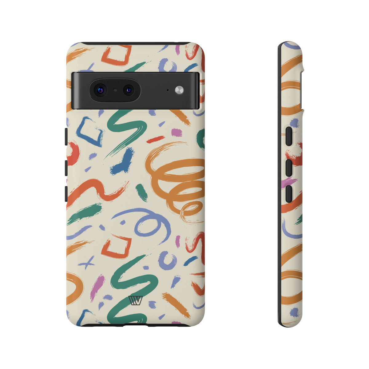Doodle Brush Strokes Tough Phone Case