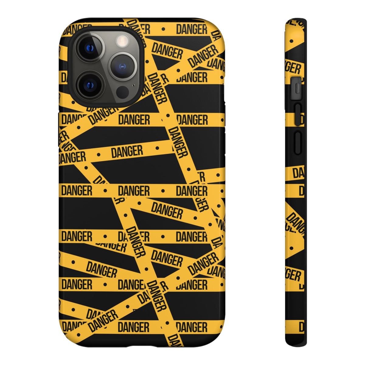 Tough Impact-Resistant Phone Case DANGER TAPE
