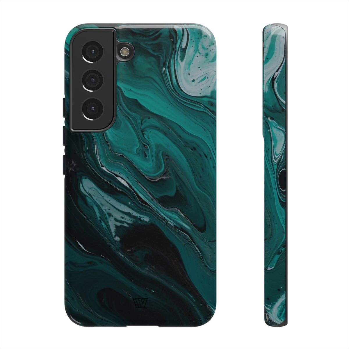 Teal Paint Swirl Tough Phone Case