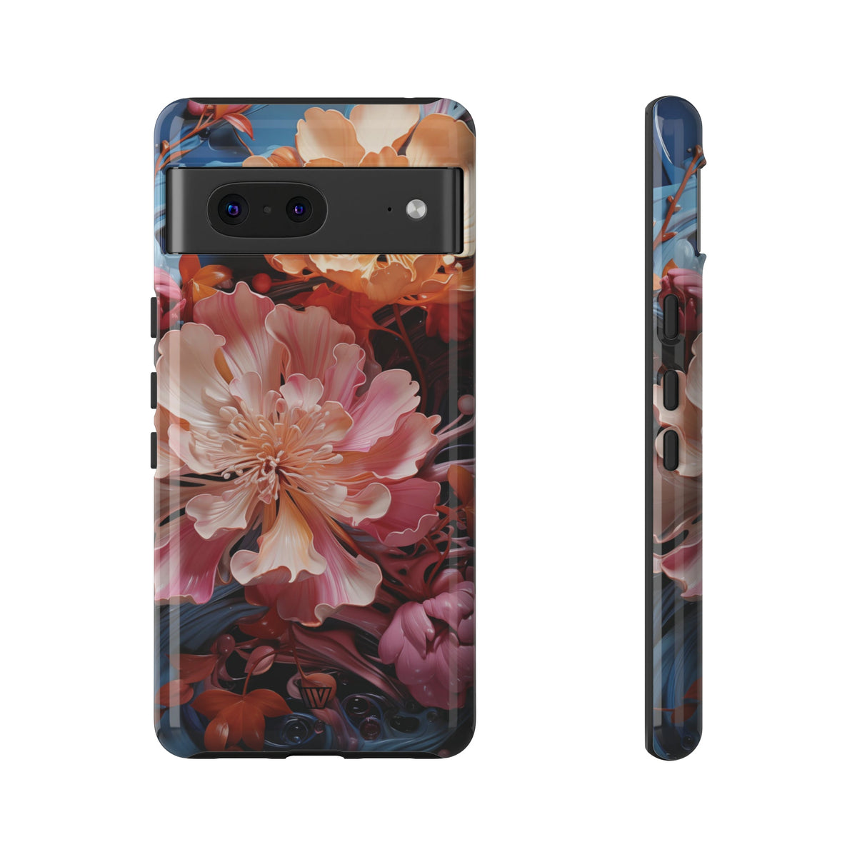 Paint Swirl Flowers Tough Phone Case