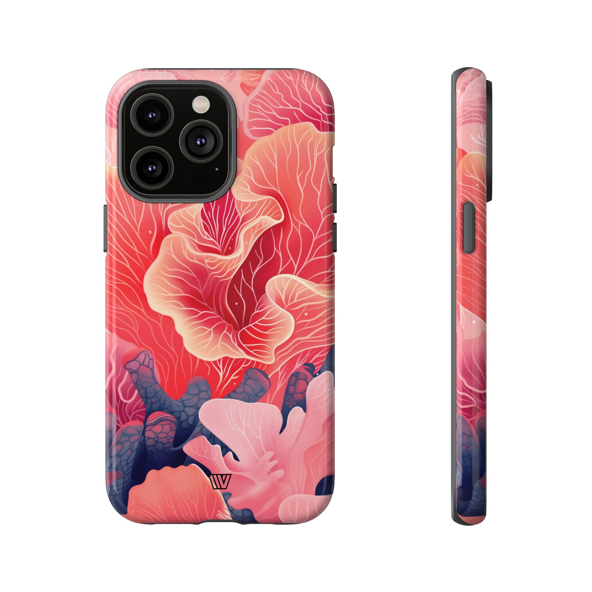 Pink Coral Tough Phone Case Dual-Layer Protection