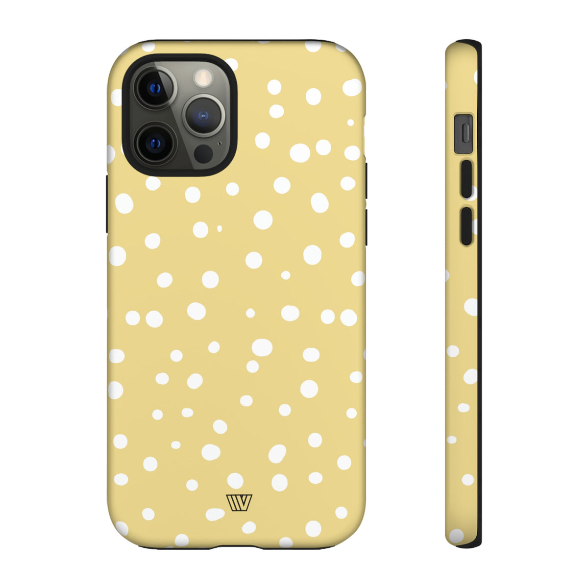 Muted Yellow Dots Tough Phone Case with Impact-Resistant Design