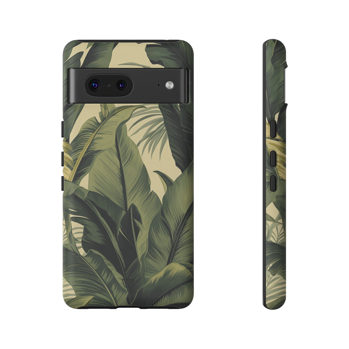 Tropical Leaves Tough Phone Case Dual-Layer Protection