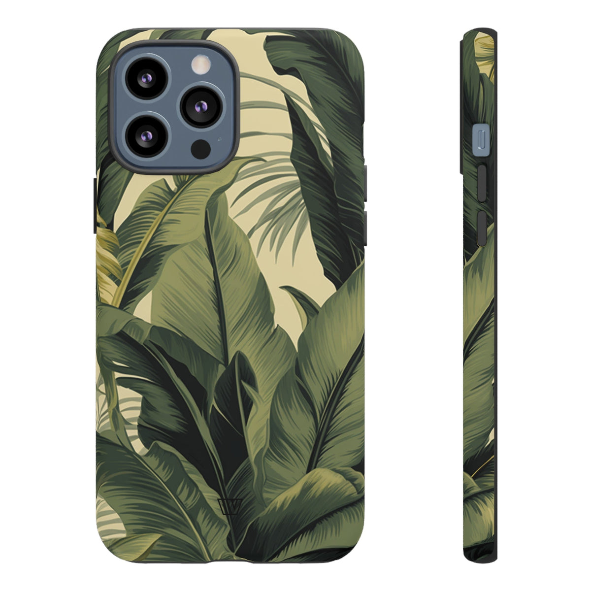 Tropical Leaves Tough Phone Case Dual-Layer Protection