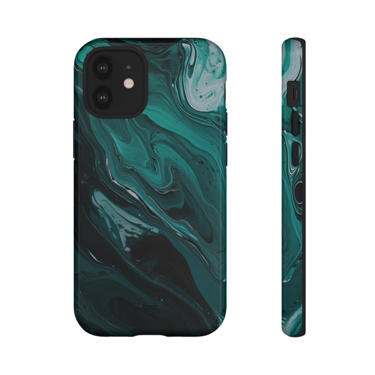 Teal Paint Swirl Tough Phone Case