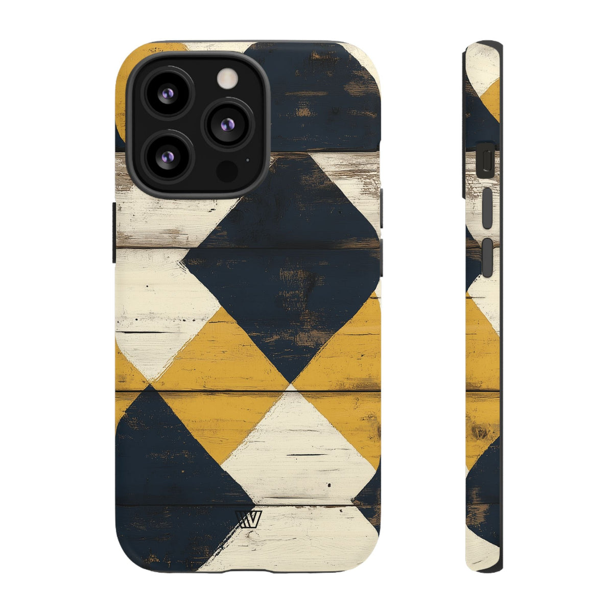Tough Phone Case Dual-Layer Protection Farmhouse Wood