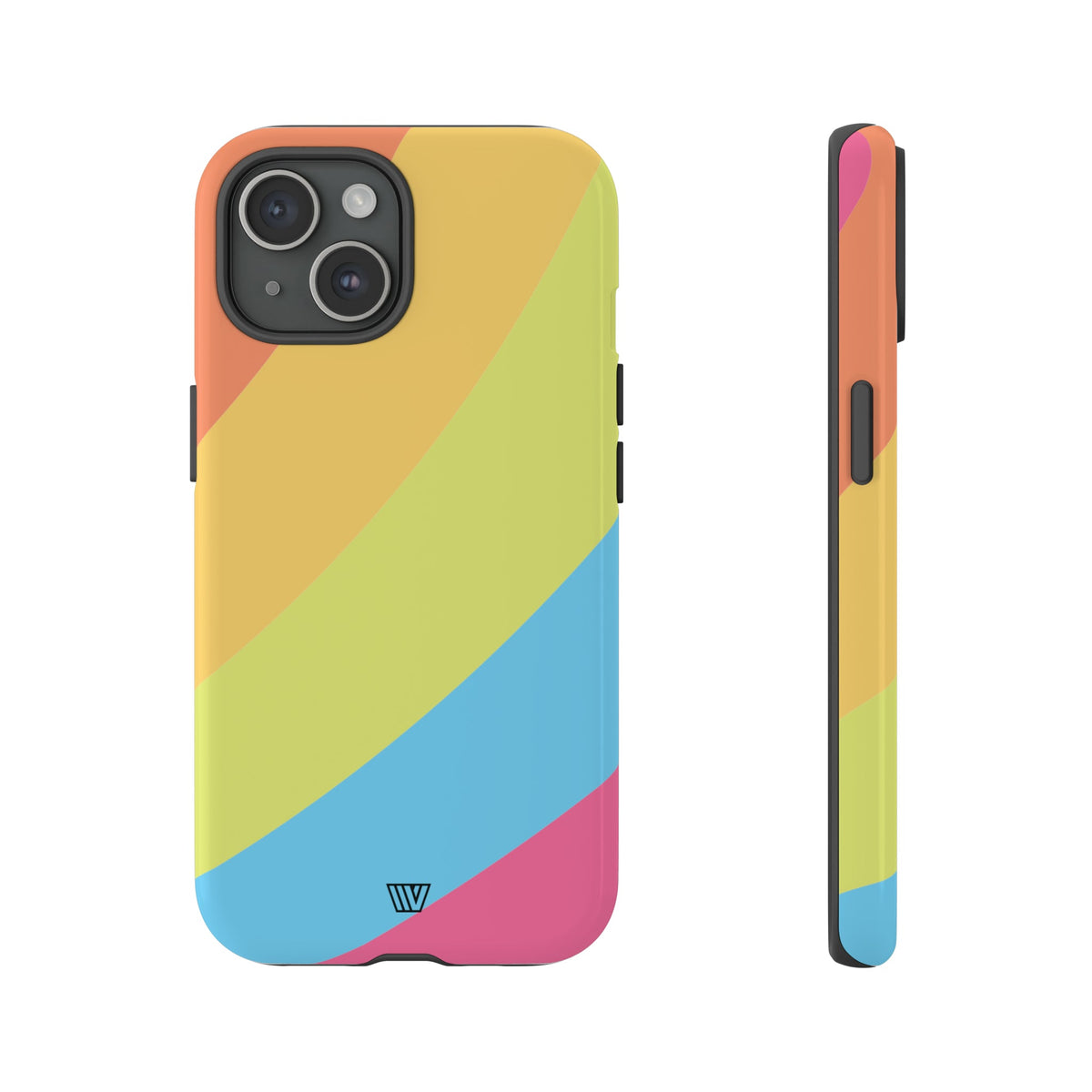 Neon Rainbow Tough Phone Case Dual-Layer Protective Shell