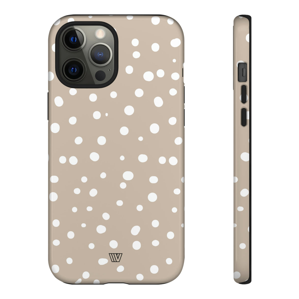 Beige Dots Tough Phone Case Dual-Layer Protective Shell Trovvve
