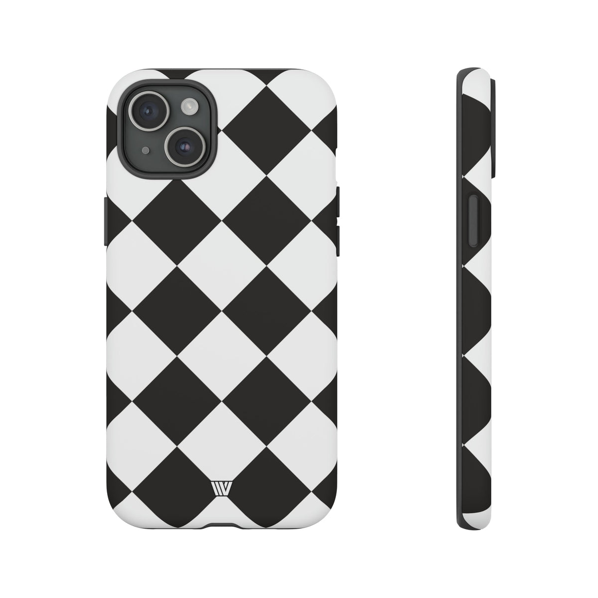 Black & White Diamond Tough Phone Case Dual-layer Protection