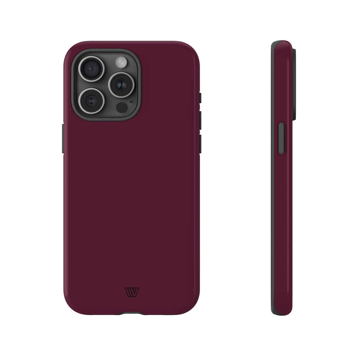 Tough Phone Case Wine Berry Protective Dual-Layer Polycarbonate Shell