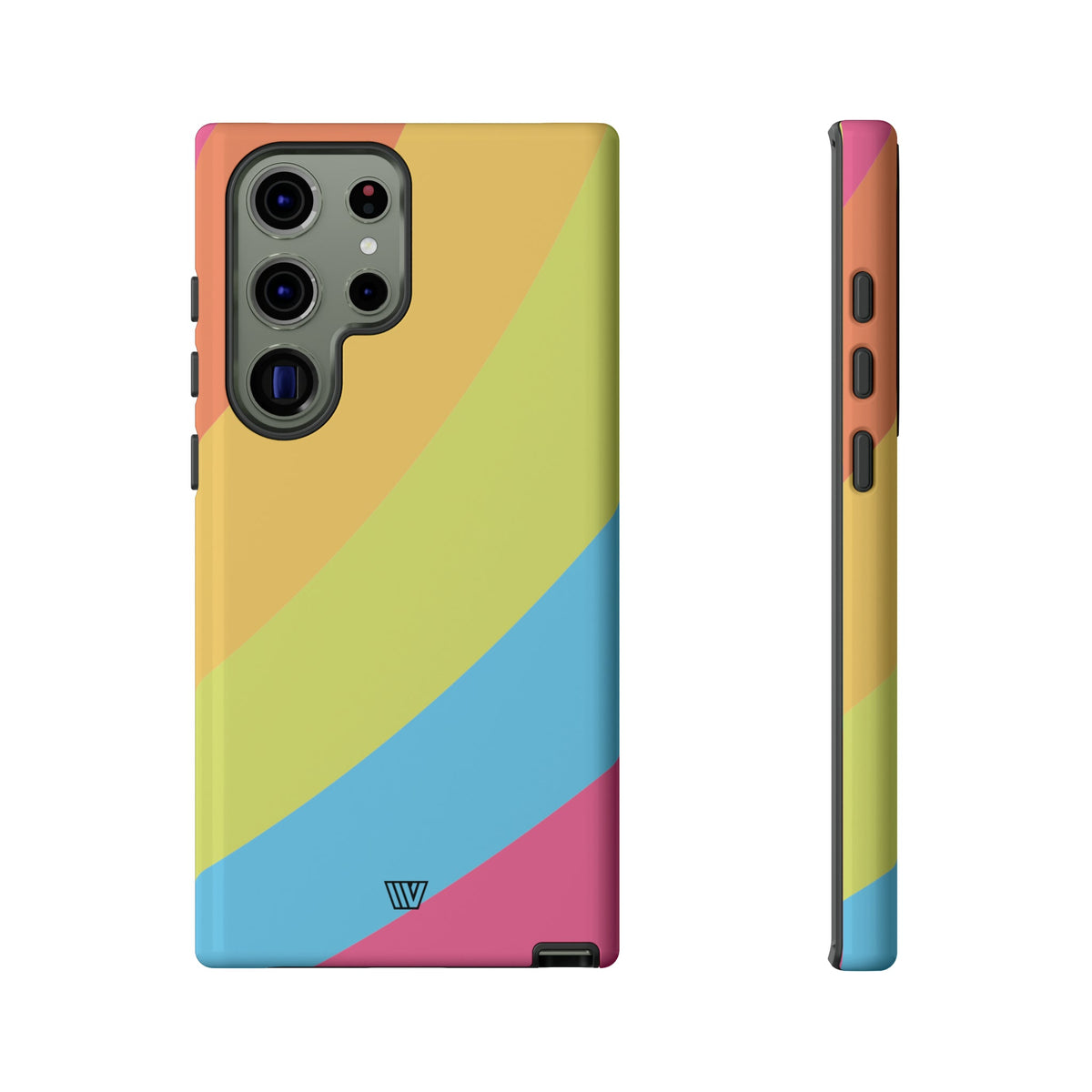 Neon Rainbow Tough Phone Case Dual-Layer Protective Shell