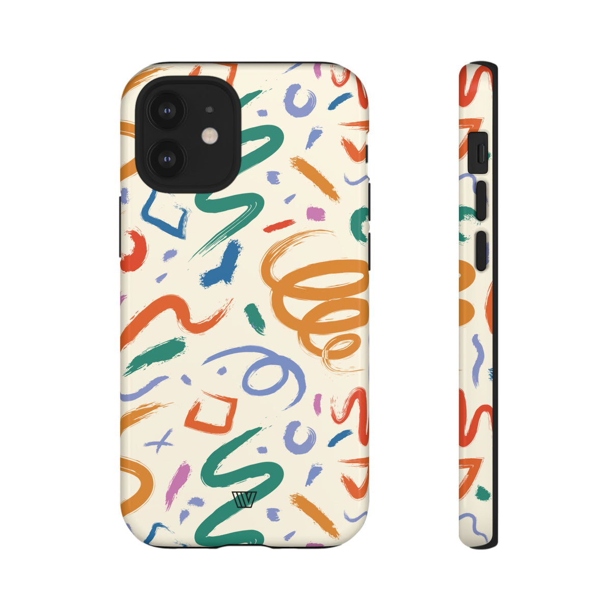 Doodle Brush Strokes Tough Phone Case