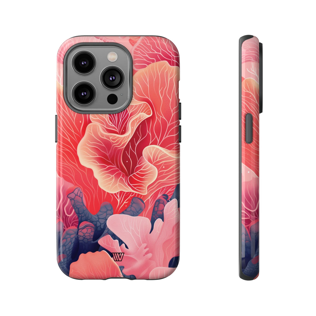 Pink Coral Tough Phone Case Dual-Layer Protection