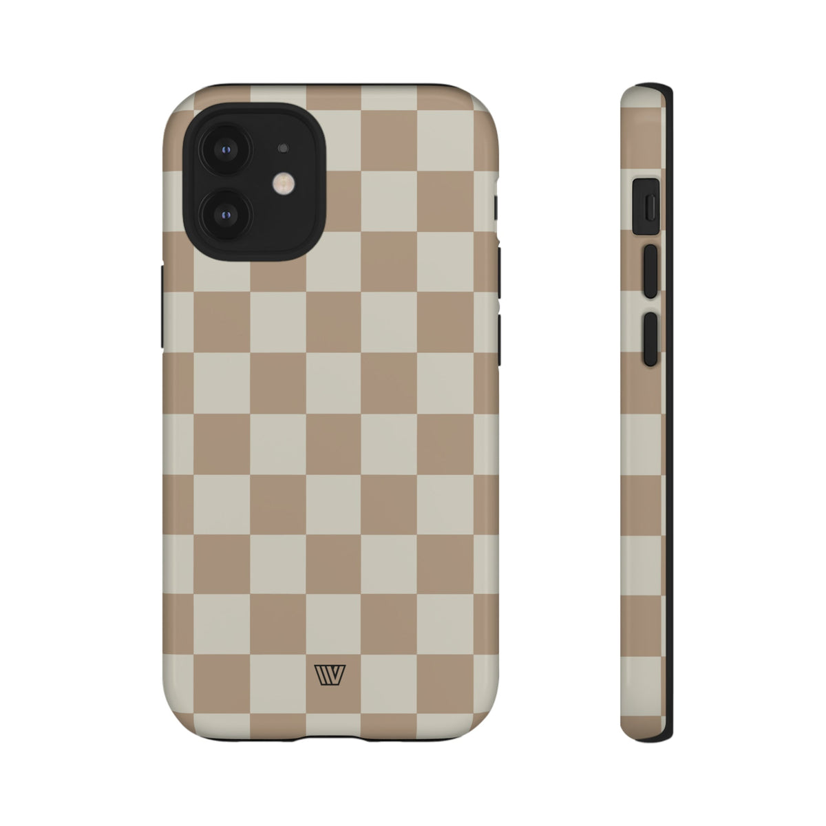 Checkerboard Tough Phone Case Dual-Layer Protection NEUTRAL