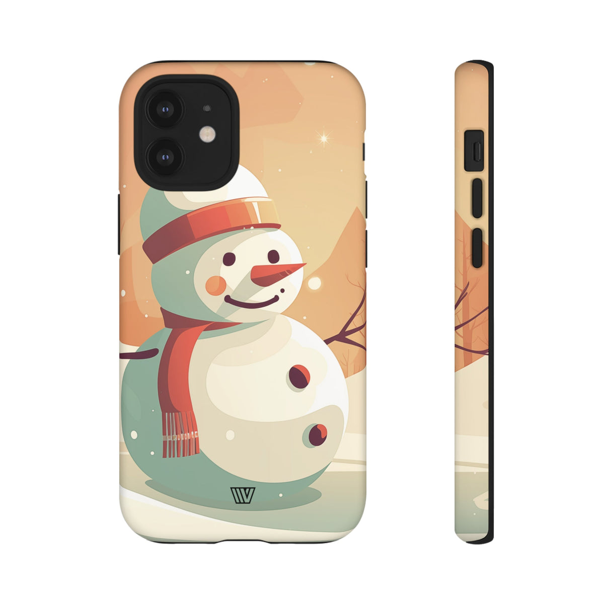 Tough Phone Case Impact Resistant Polycarbonate Dual-Layer SUNSET SNOWMAN