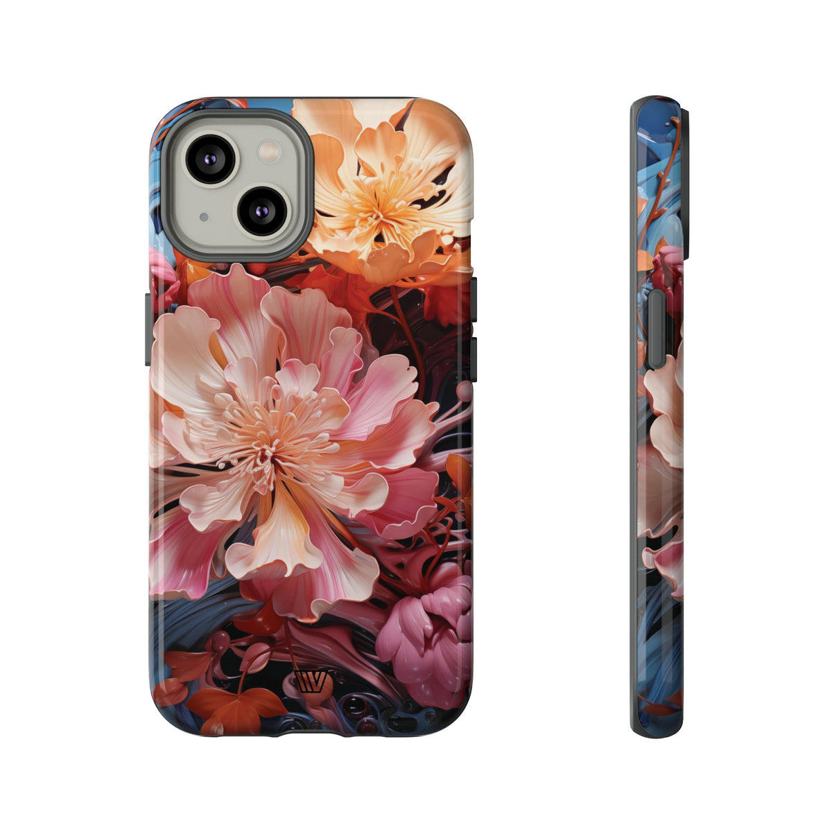 Paint Swirl Flowers Tough Phone Case