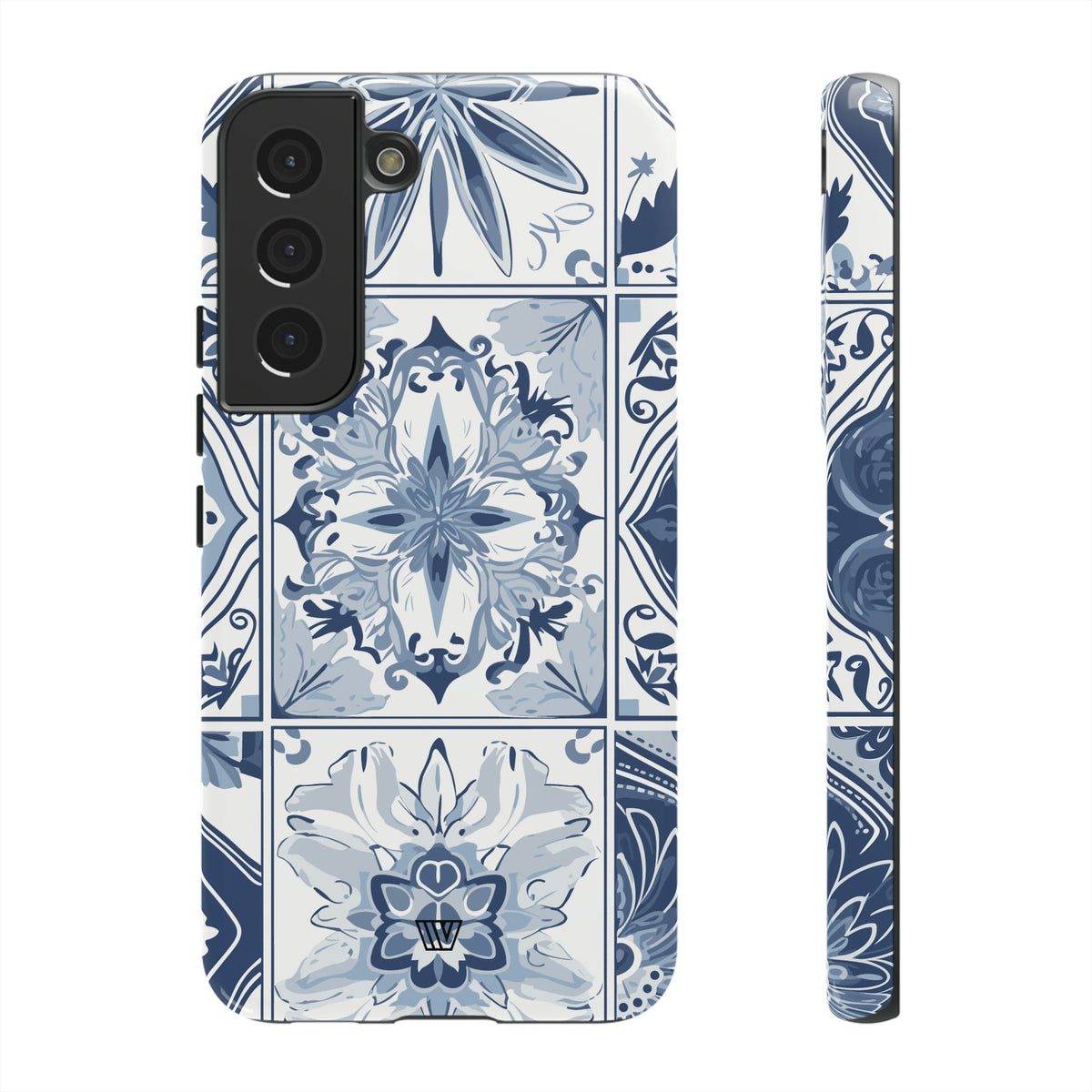 Blue White Tile Tough Impact-Resistant Phone Case