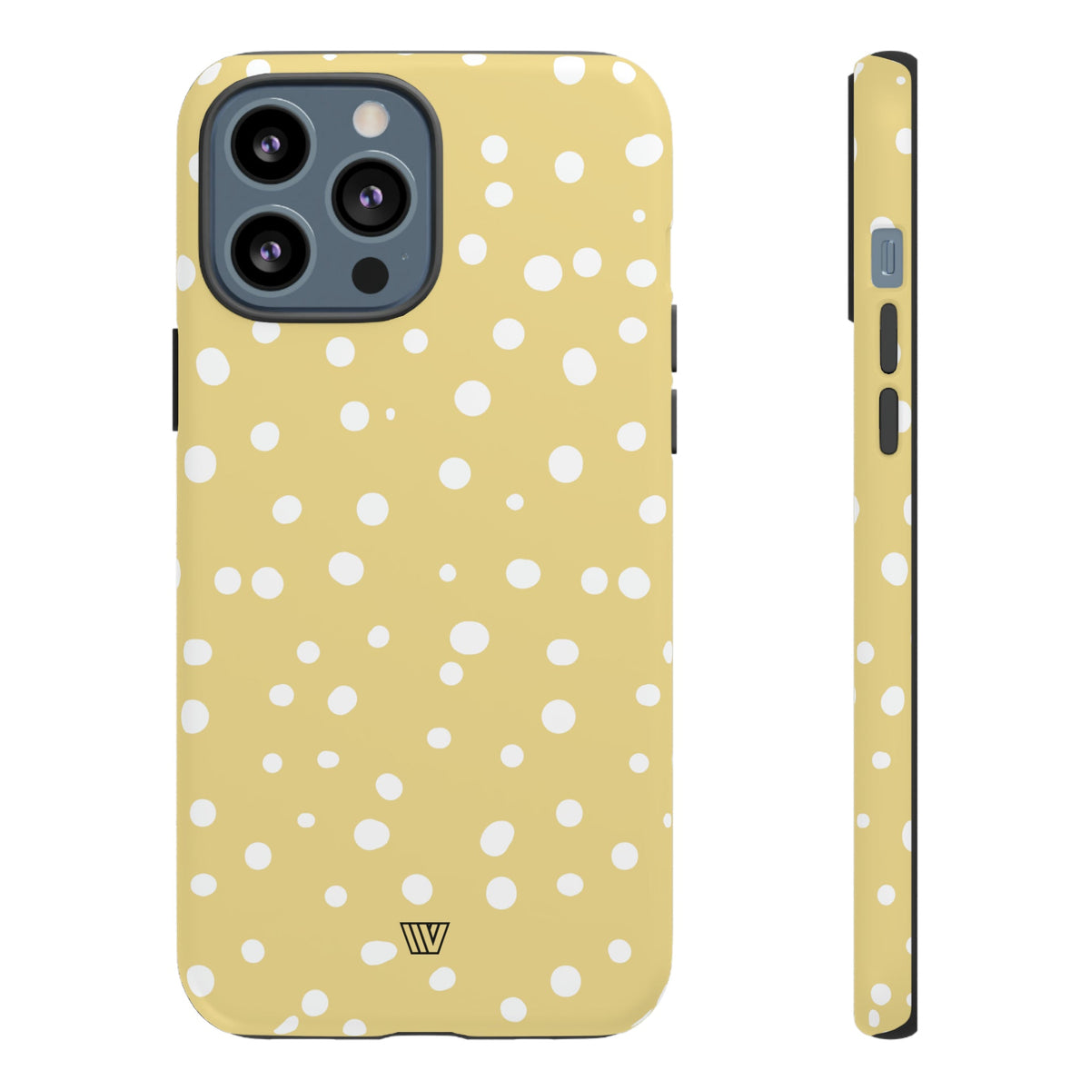 Muted Yellow Dots Tough Phone Case with Impact-Resistant Design