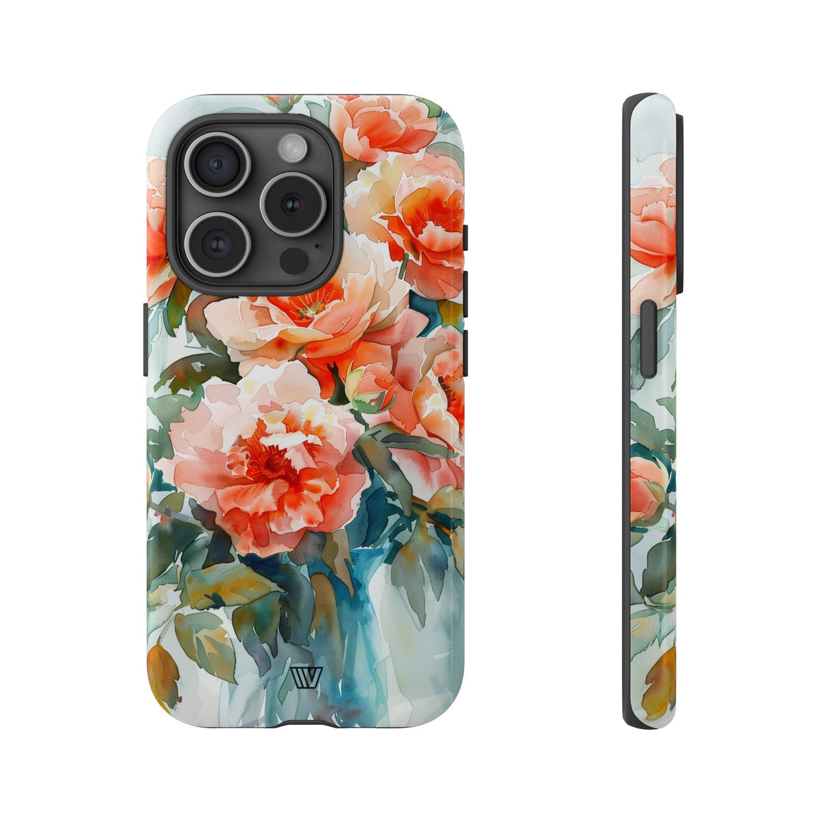 Tough Phone Case Dual-Layer Impact Resistant PEONY DREAMS