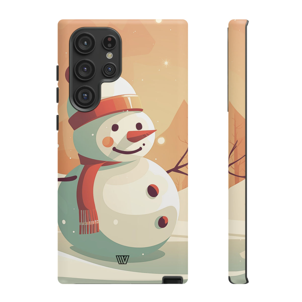 Tough Phone Case Impact Resistant Polycarbonate Dual-Layer SUNSET SNOWMAN