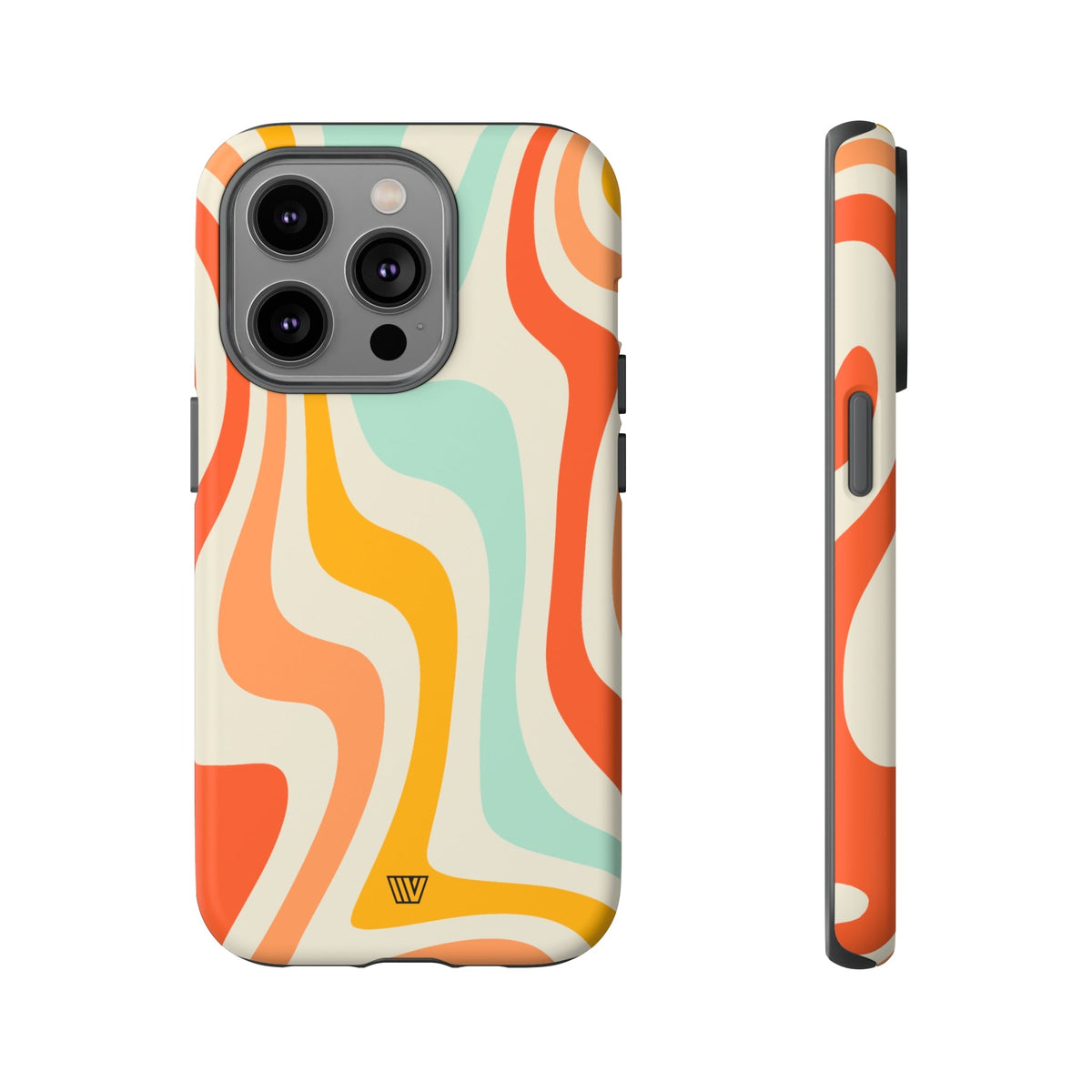 Retro Groovy Swirls Tough Phone Case
