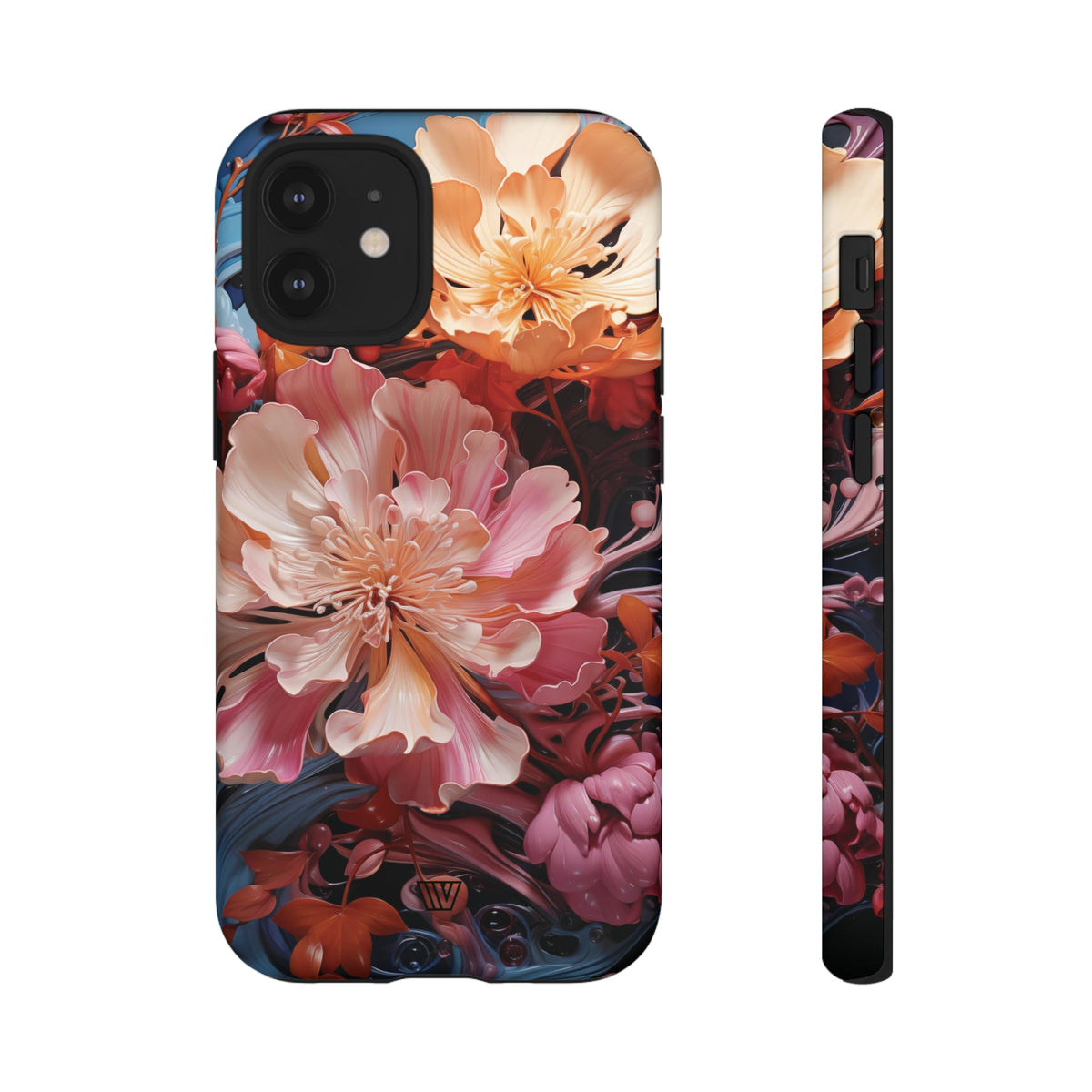Paint Swirl Flowers Tough Phone Case