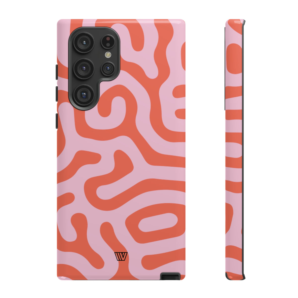 Tough Phone Case Dual-Layer Protection CORAL ORGANIC LINES