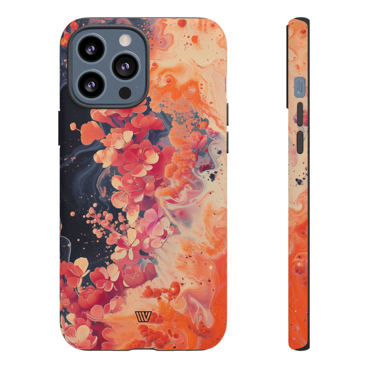 Tough Phone Case Dual-Layer Protection Phone Case WAVE OF FLOWERS