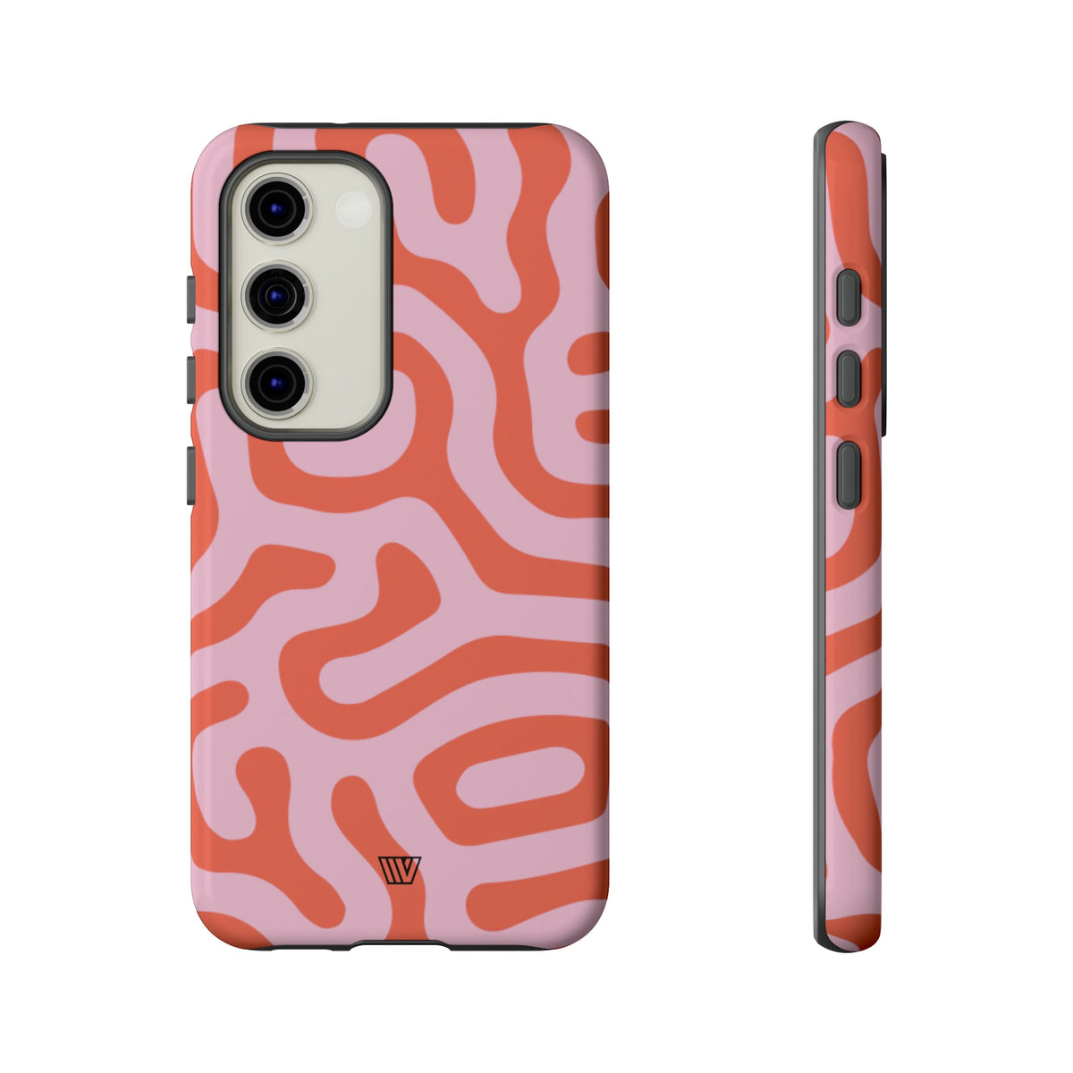 Tough Phone Case Dual-Layer Protection CORAL ORGANIC LINES