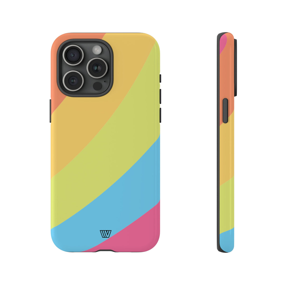 Neon Rainbow Tough Phone Case Dual-Layer Protective Shell